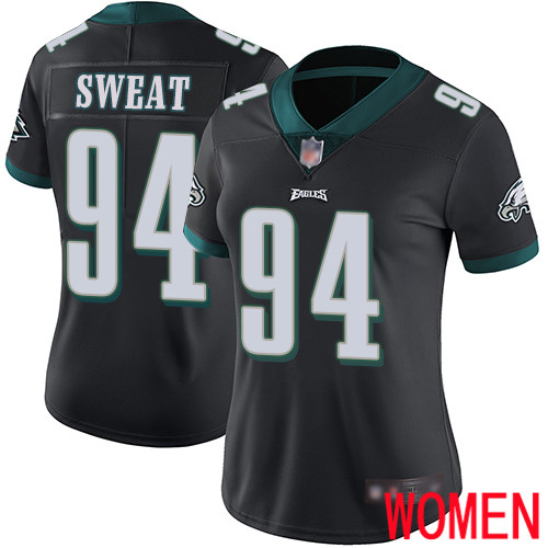 Women Philadelphia Eagles #94 Josh Sweat Black Alternate Vapor Untouchable NFL Jersey Limited Player Football->nfl t-shirts->Sports Accessory